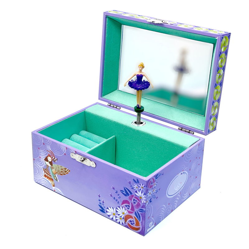 Svoora musical jewelry box esperides with ring holder & wide mirror roxane, , medium image number null