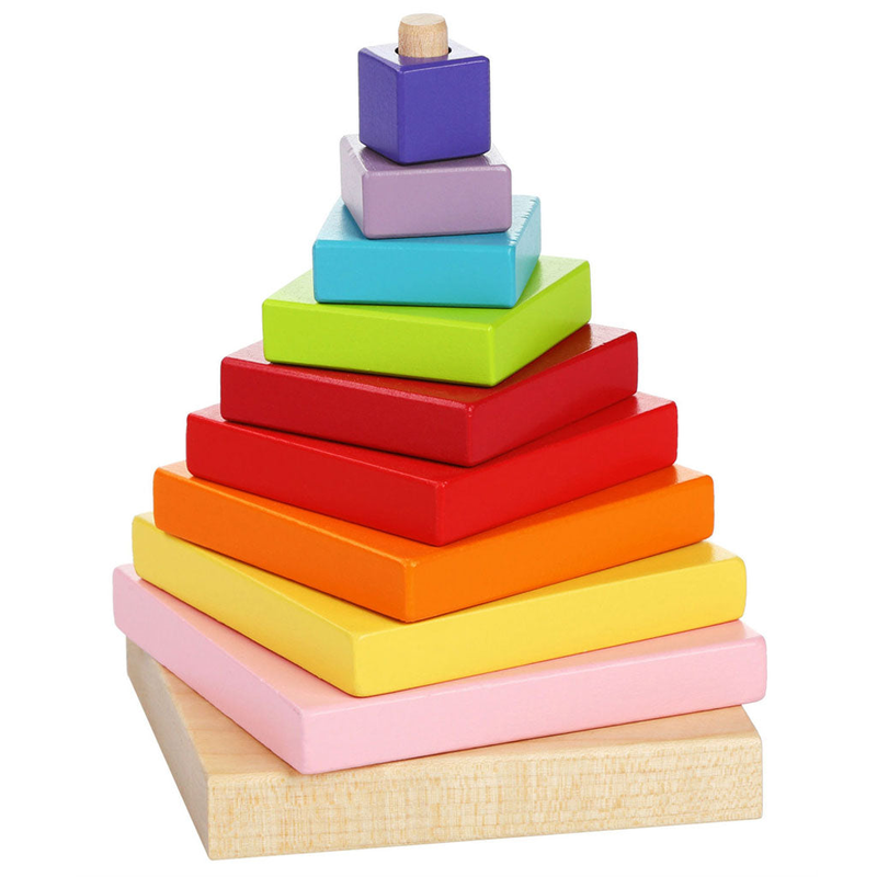 Educational wooden tower pyramid, , medium image number null