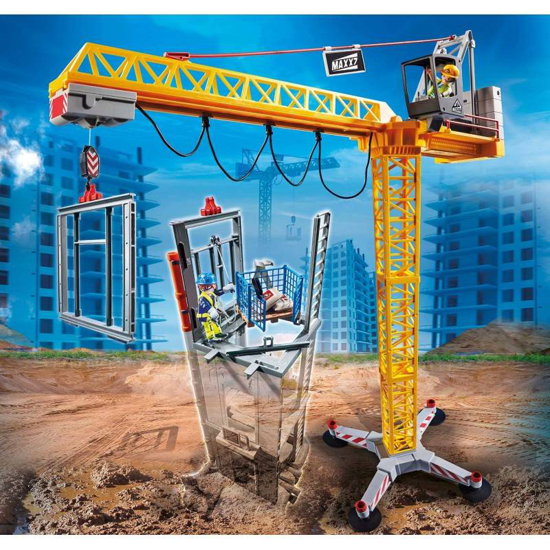 Playmobil 70441 city action construction crane with remote control, , medium image number null