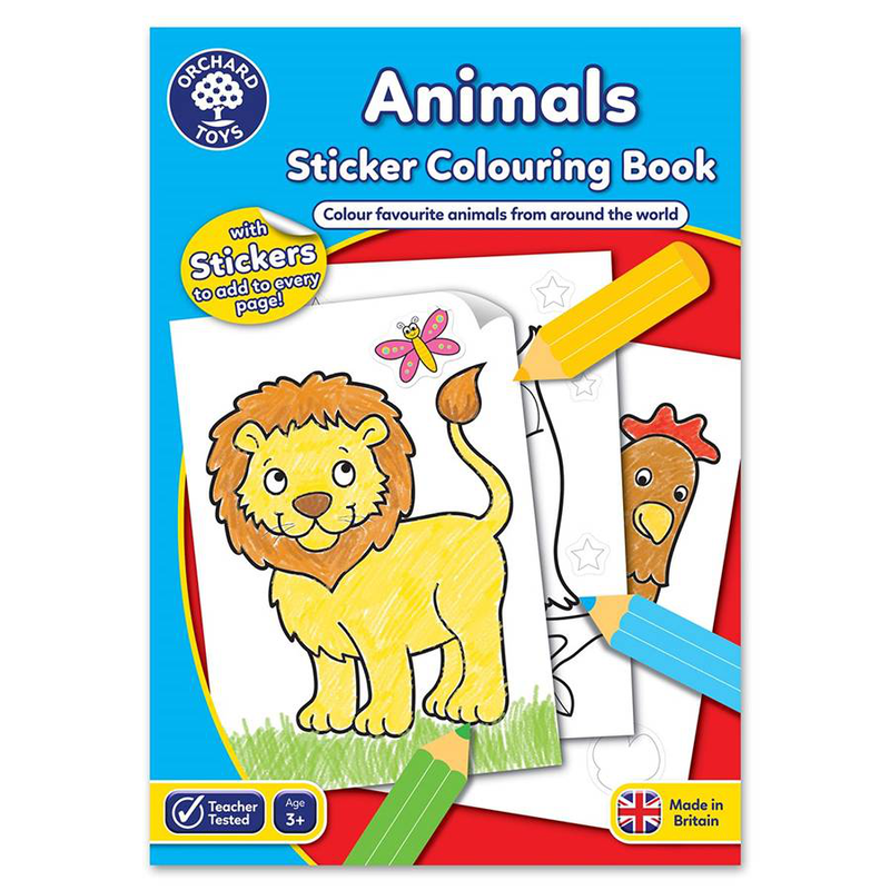 Orchard toys animals sticker colouring book, , medium image number null