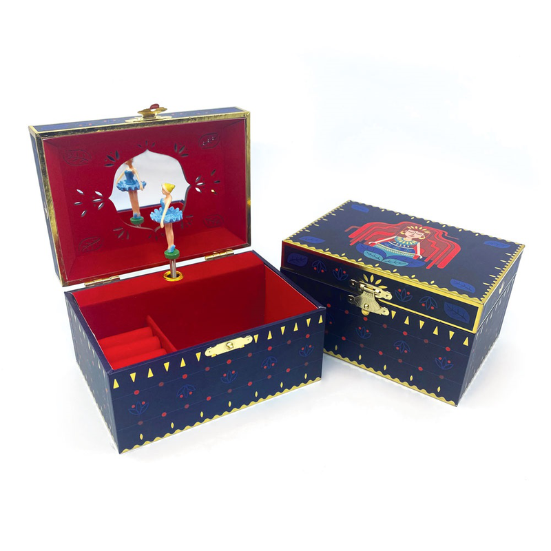 Svoora musical jewelry box celestial with ring holder & wide mirror vespera, , medium image number null