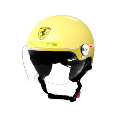 Ferrari half helmet yellow