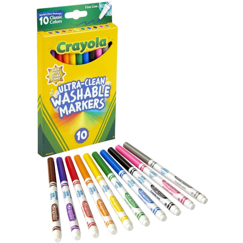 Crayola washable fine line markers, pack of 10, , medium image number null