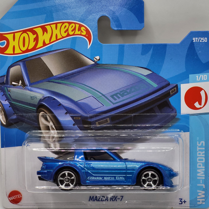 Hotwheels | mazda rx-7 | hw j-imports | 97/250 | 2022 | blue, , medium image number null