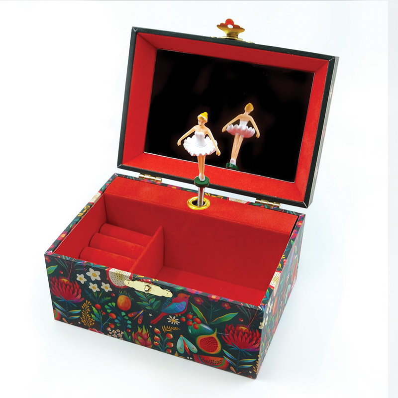 Svoora musical jewelry box seasons with ring holder & wide mirror spring, , medium image number null