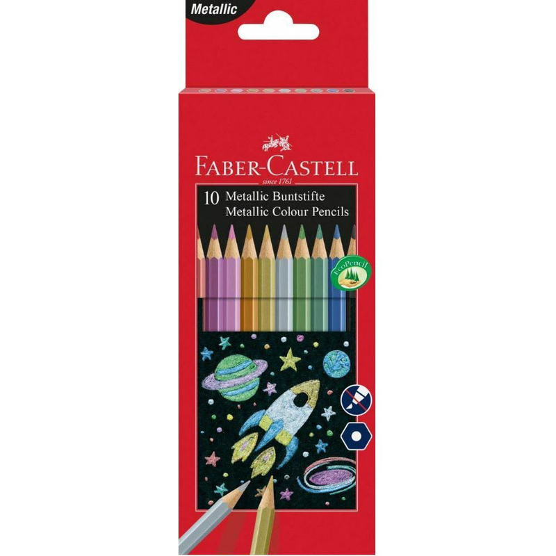 Faber castell 10 metallic color pencils, , medium image number null