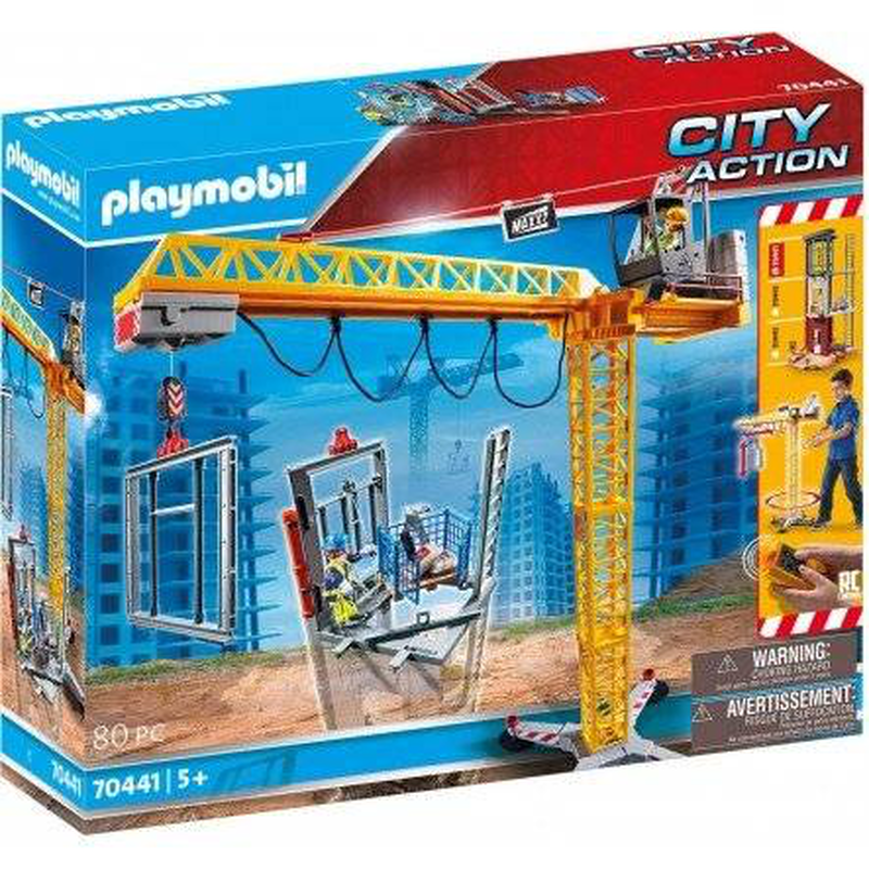 Playmobil 70441 city action construction crane with remote control, , medium image number null