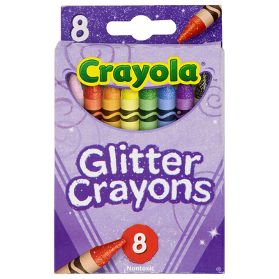 Crayola glitter crayons: sparkle with every stroke - 8-ct. Boxes