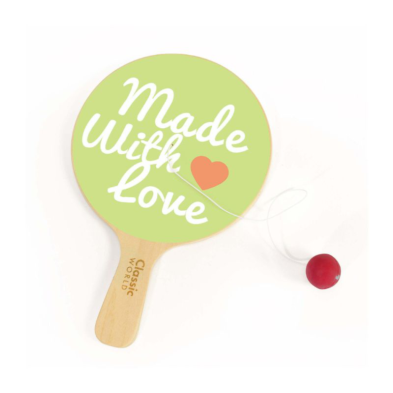 Classic world wooden paddle ball on string, , medium image number null