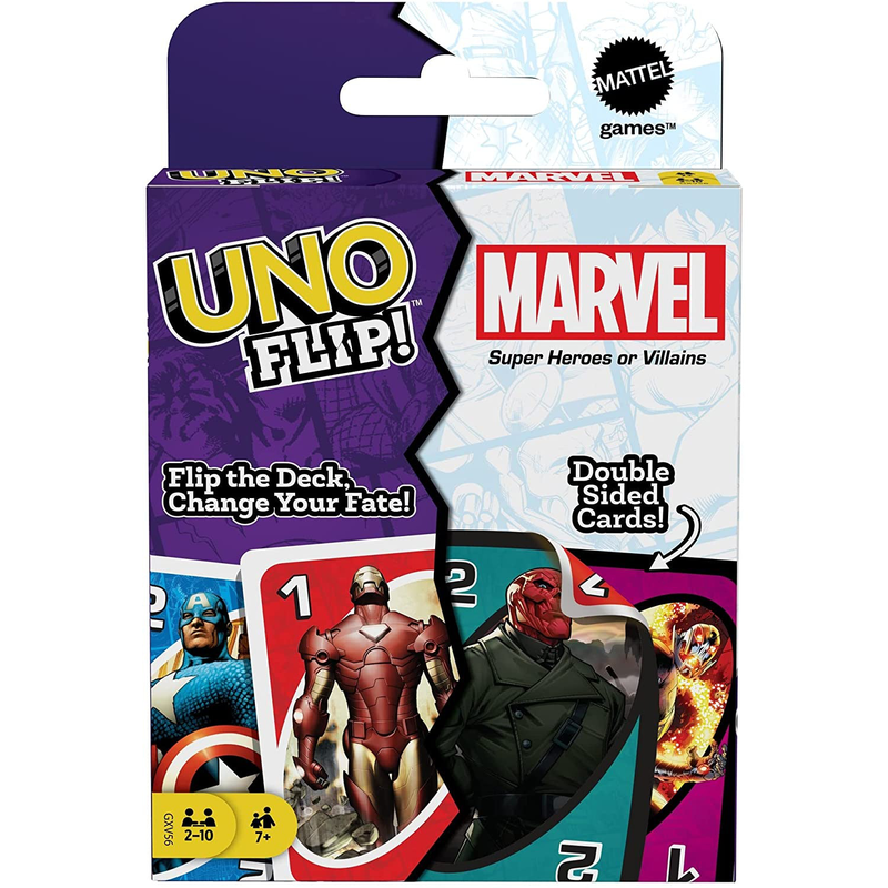 Uno flip marvel card game with 112 cards, gift for kid, family & adult game, , medium image number null