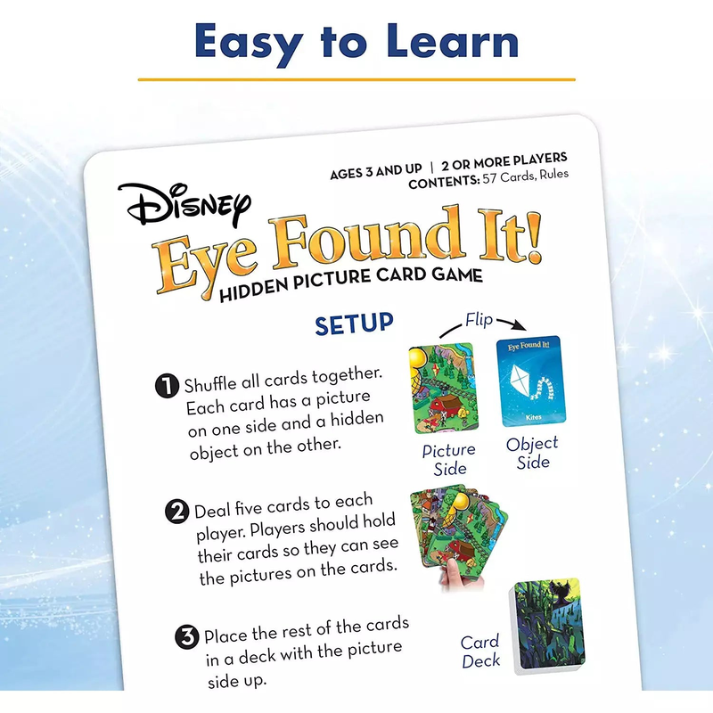 Ravensburger world of disney eye found it card game for boys & girls ages 3 and up, , medium image number null