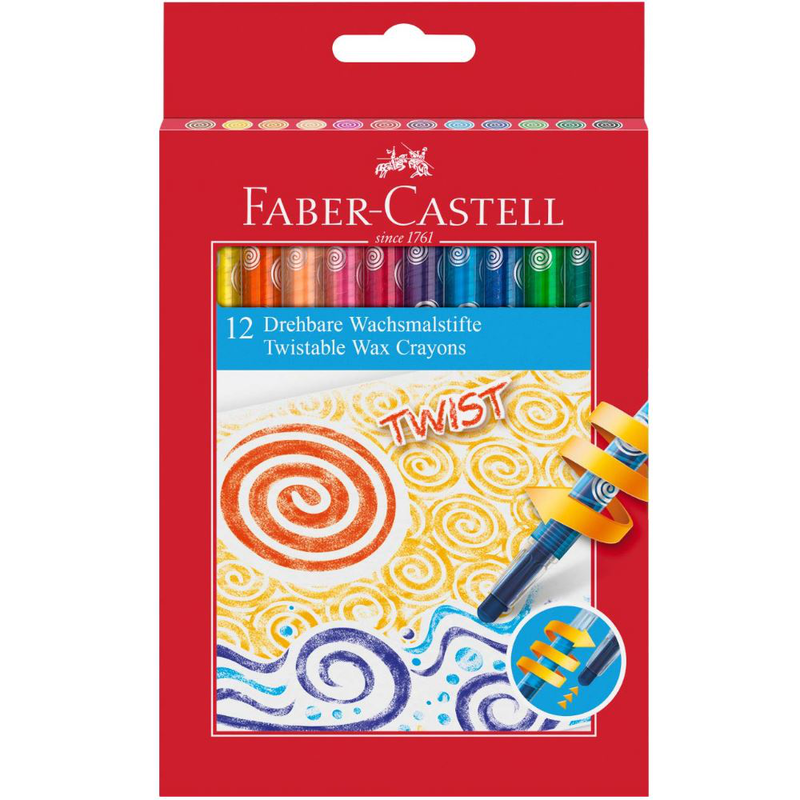 Faber castell wax crayons twistable 12pcs, , medium image number null