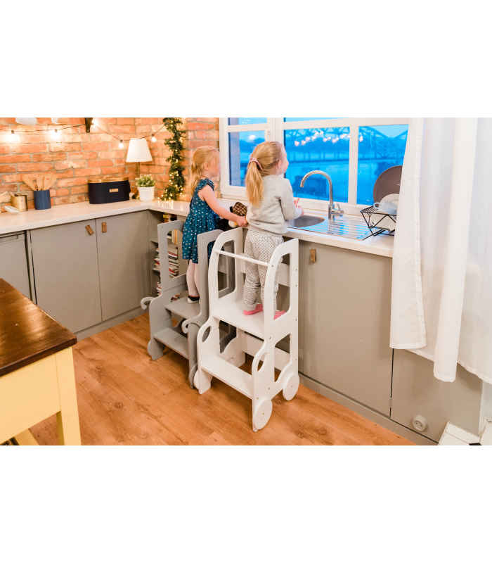 Montessori learning tower changing heights step stool image number null
