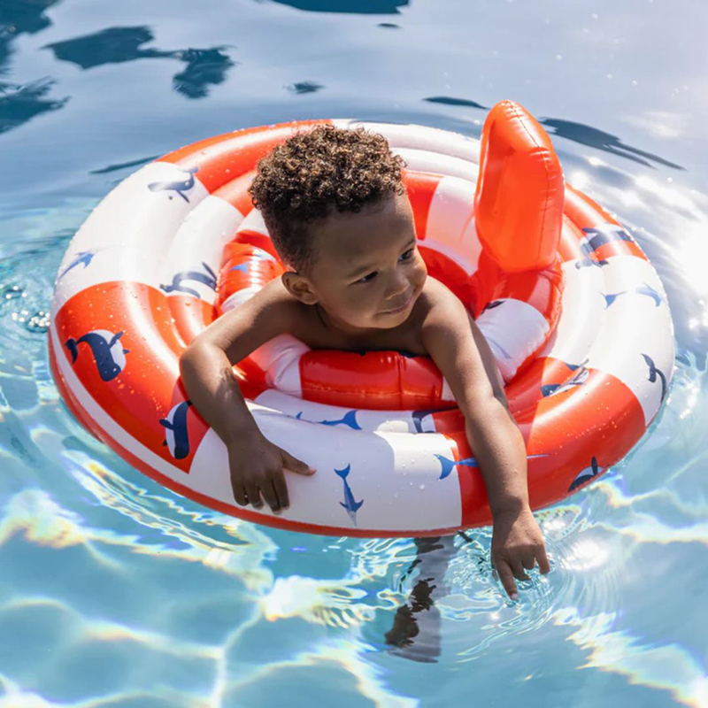 Swim essentials: life jacket ⌀69cm. For babies from 0-1 years - "red-white whale life boy", , medium image number null