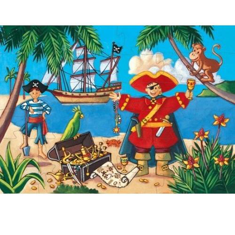 Silouhette puzzles the pirate and his treasure - 36 pcs, , medium image number null