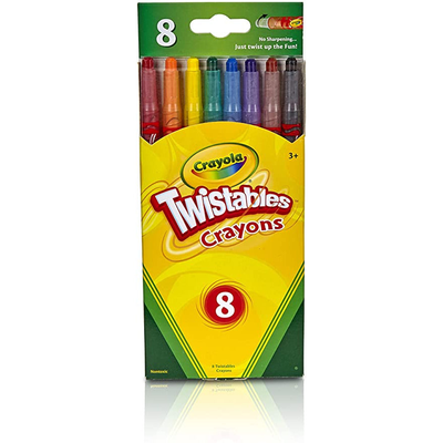 Twistable crayons, 8 traditional colors