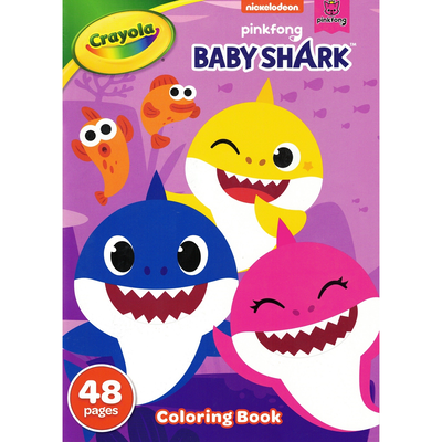 Crayola nickelodeon pinkfong baby shark coloring book: dive into a sea of color with 48 pages of fun!