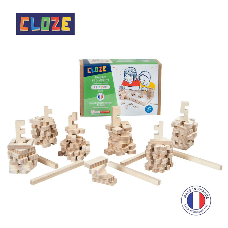 Wooden construction set - 100 pieces basic, , medium image number null