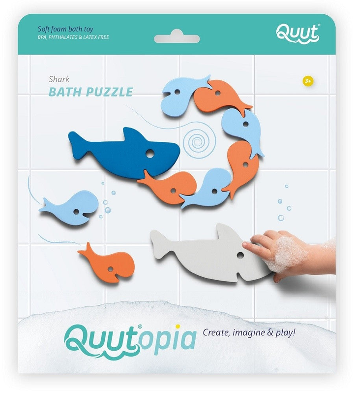 Quutopia bath toy - sharks puzzle, , medium image number null