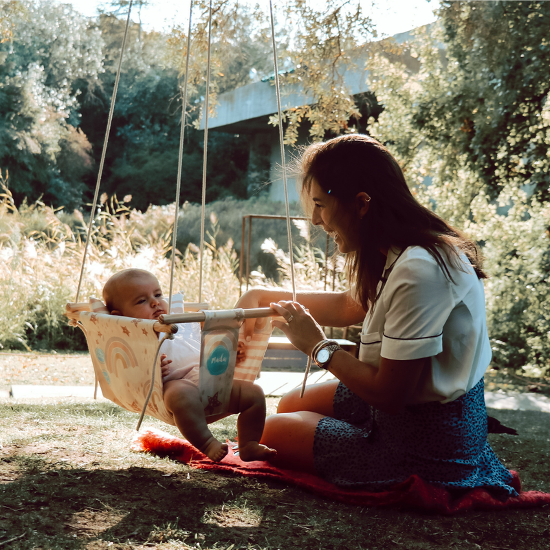 Baby swing - blue hummingbird, , medium image number null